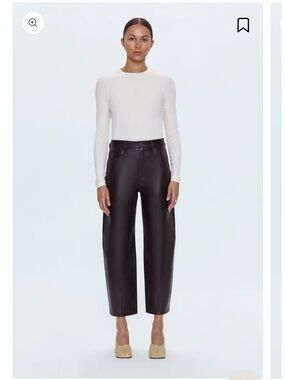 Pistola Barrel Leg Leather Pants